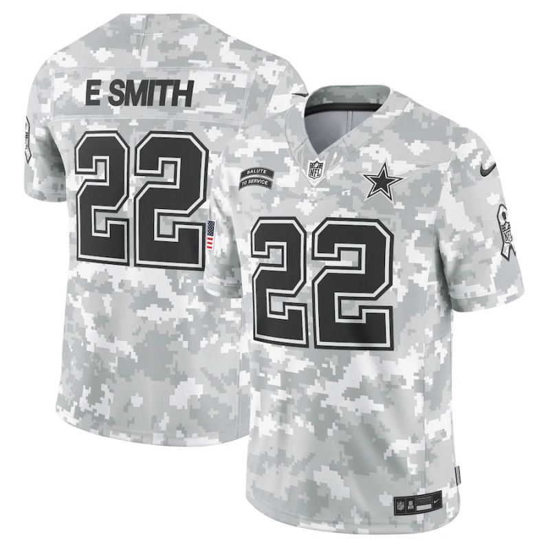 Men Dallas Cowboys #22 Esmith Nike Arctic Camo 2024 Salute to Service Limited NFL Jersey->women nfl jersey->Women Jersey